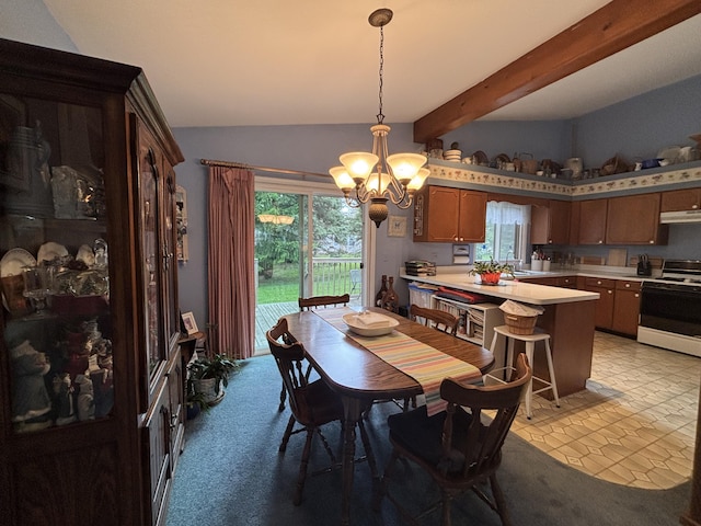 300 Maplecrest Ave, Sturgis, MI 49091 - dining space featuring a chandelier and plenty of natural light