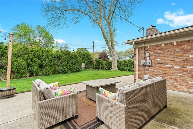 6557 N Twindale, Shelby Twp, MI 48316 - view of patio with an outdoor hangout area