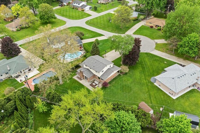 6557 N Twindale, Shelby Twp, MI 48316 - aerial view of residential area featuring a pool area