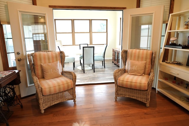 12161 Ladd Rd, Brooklyn, MI 49230 - sitting room featuring hardwood / wood-style flooring