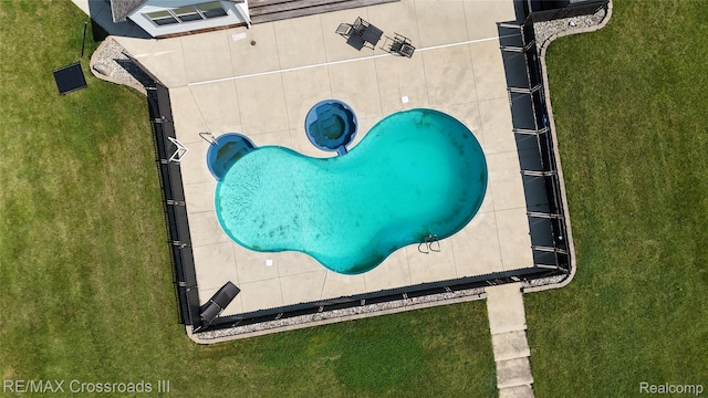 12161 Ladd Rd, Brooklyn, MI 49230 - bird's eye view of a pool