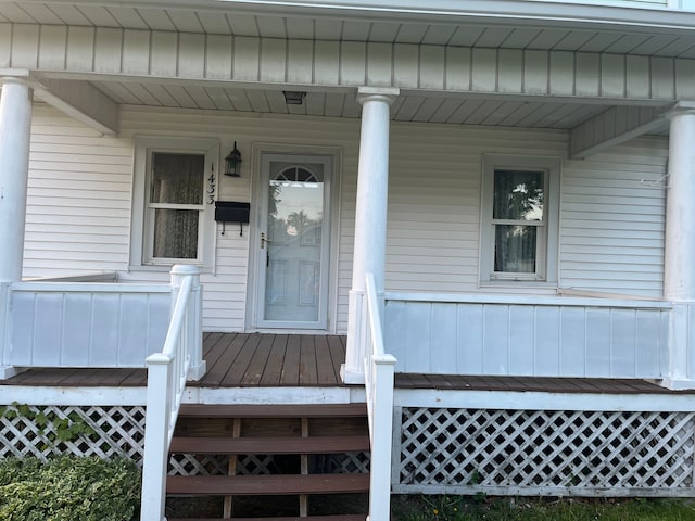 1433 Minnie St, Port Huron, MI 48060 - doorway to property featuring covered porch