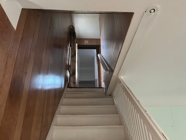 1433 Minnie St, Port Huron, MI 48060 - stairway with wooden walls