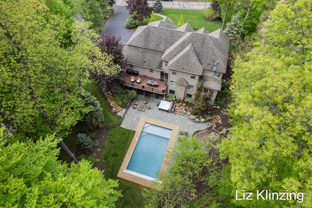 966 Timber Winds Dr SW, Grand Rapids, MI 49534 - view from above of property featuring a pool area