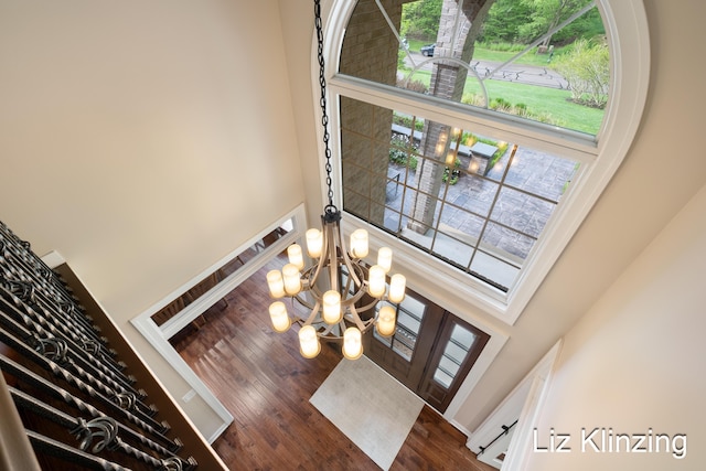 966 Timber Winds Dr SW, Grand Rapids, MI 49534 - detailed view of a chandelier and wood finished floors