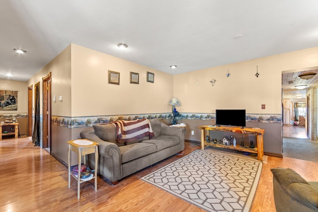 2495 Stitt Rd, Mio, MI 48647 - living area featuring wood finished floors and recessed lighting