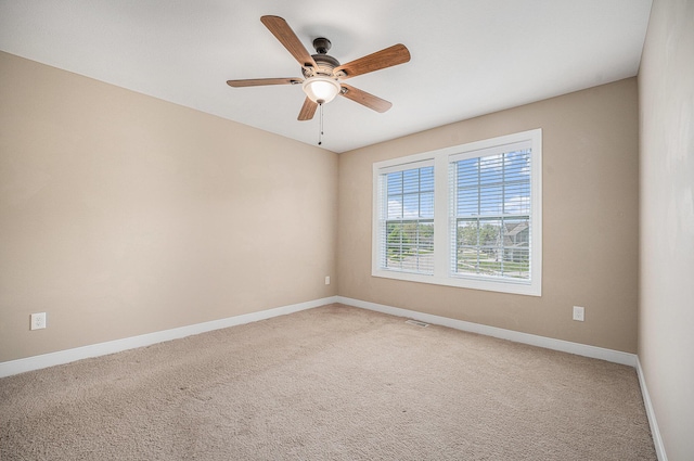 2380 Avalon Woods Dr, Portage, MI 49024 - empty room with baseboards, a ceiling fan, and carpet floors
