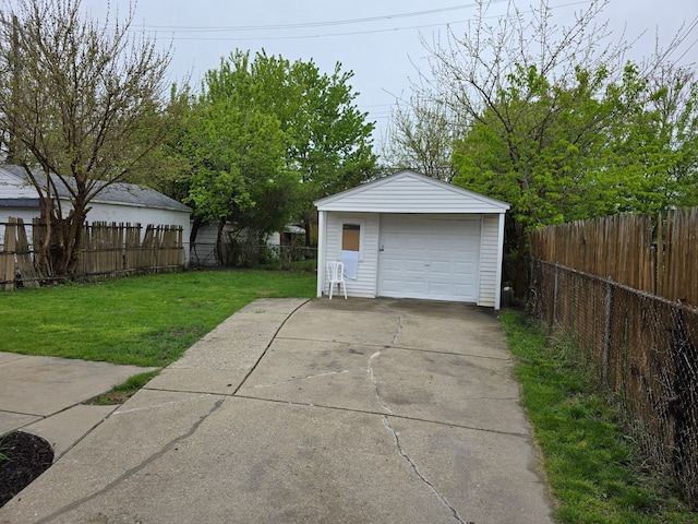 15360 Collinson Ave, Eastpointe, MI 48021 - detached garage with concrete driveway