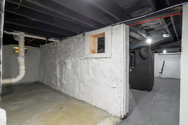 202 Haltiner St, River Rouge, MI 48218 - unfinished basement featuring heating unit