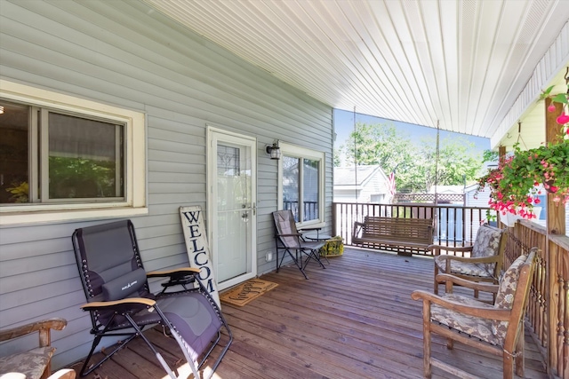 716 Allen St, Caro, MI 48723 - wooden terrace featuring covered porch