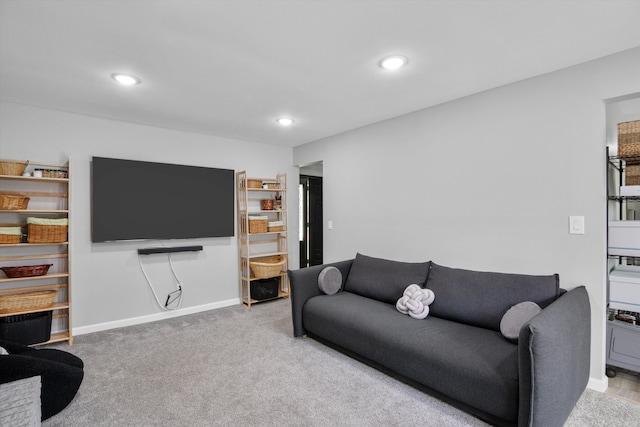 18441 Roseland Blvd, Lathrup Village, MI 48076 - carpeted living room with recessed lighting and baseboards