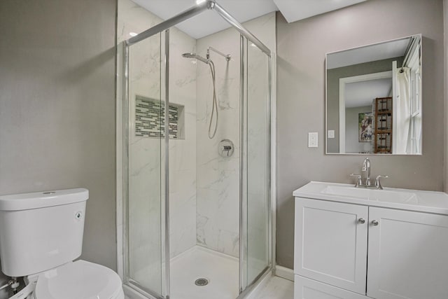 18441 Roseland Blvd, Lathrup Village, MI 48076 - bathroom with a marble finish shower, toilet, and vanity