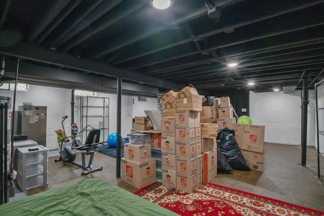 18441 Roseland Blvd, Lathrup Village, MI 48076 - basement with concrete block wall
