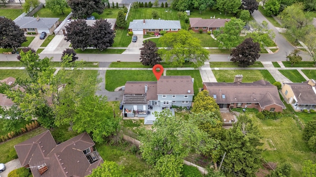 18441 Roseland Blvd, Lathrup Village, MI 48076 - aerial overview of property's location with nearby suburban area