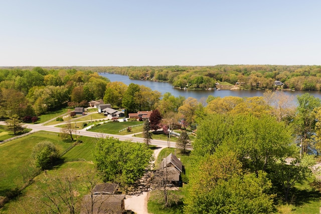 10465 Range Line Rd, Berrien Springs, MI 49103 - bird's eye view of a large body of water and a heavily wooded area
