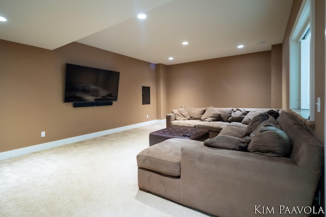 3099 Pickford Dr SE, Ada, MI 49301 - carpeted living room with recessed lighting and baseboards