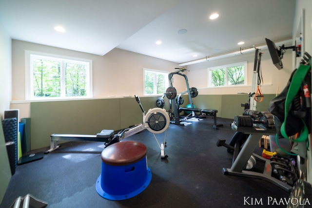 3099 Pickford Dr SE, Ada, MI 49301 - workout area featuring recessed lighting