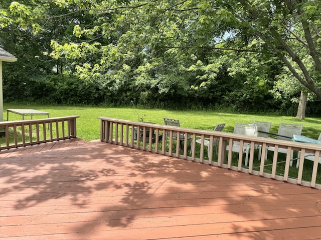 829 Savannah River Dr, Adrian, MI 49221 - deck featuring a yard