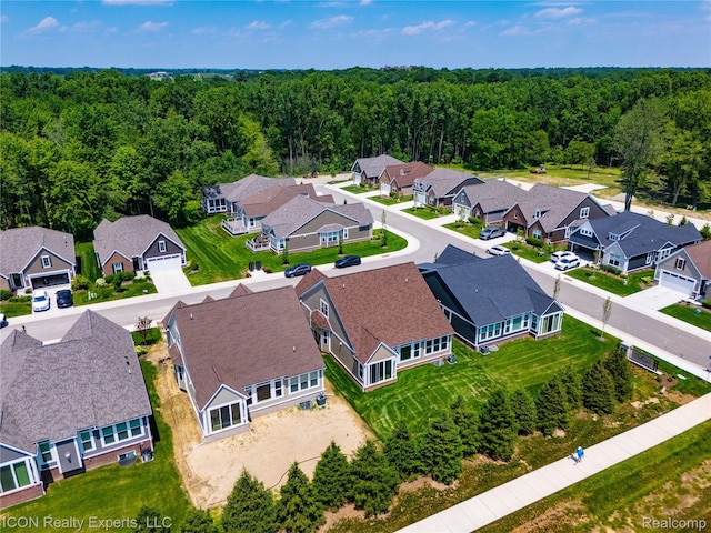 2396 Pondview Ln, Troy, MI 48085 - aerial view of residential area featuring a forest