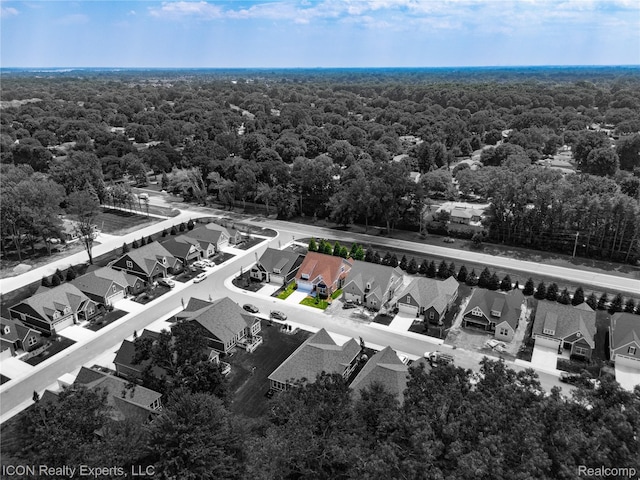 2396 Pondview Ln, Troy, MI 48085 - aerial perspective of suburban area with a heavily wooded area