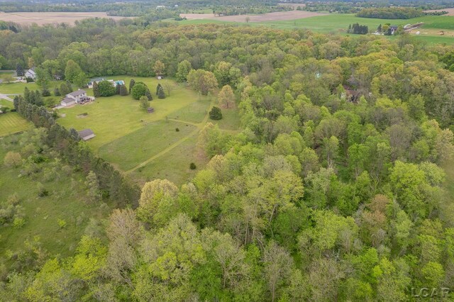 9705 Crescent Ct, Tecumseh, MI 49286 - view of property location featuring rural landscape and a forest