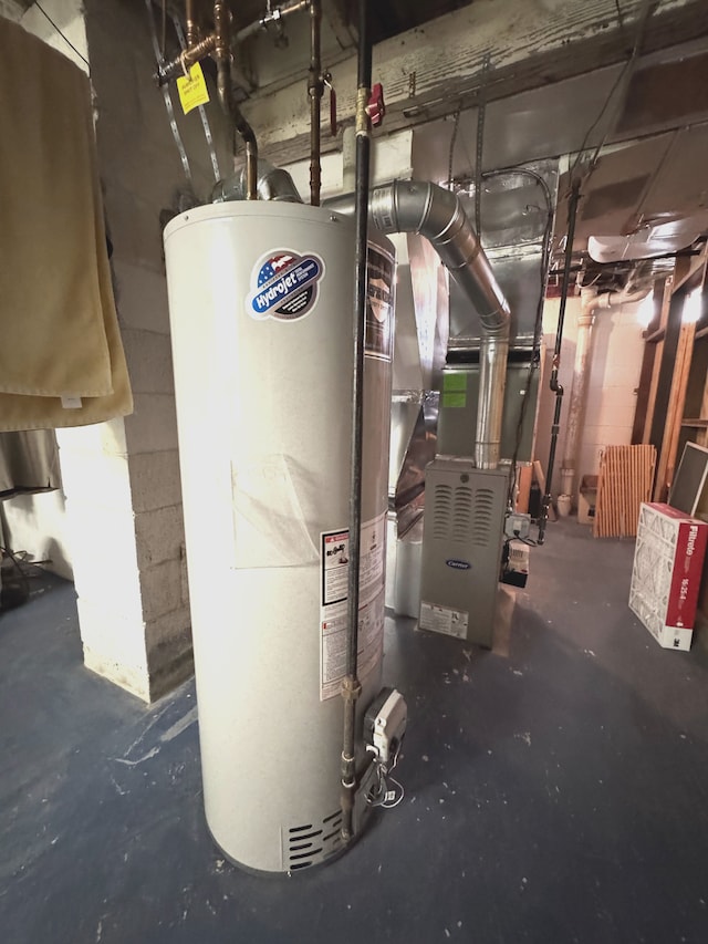 25220 Code Rd, Southfield, MI 48033 - utility room with gas water heater