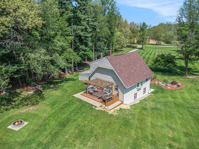 view from above of property