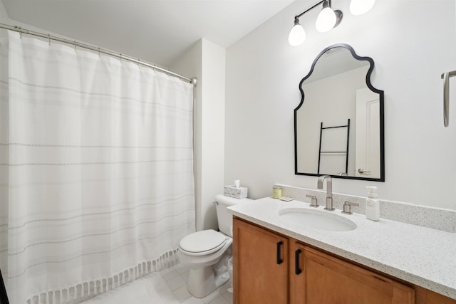 5639 Heathland Cir, Clarkston, MI 48346 - bathroom with tile patterned floors, toilet, and vanity
