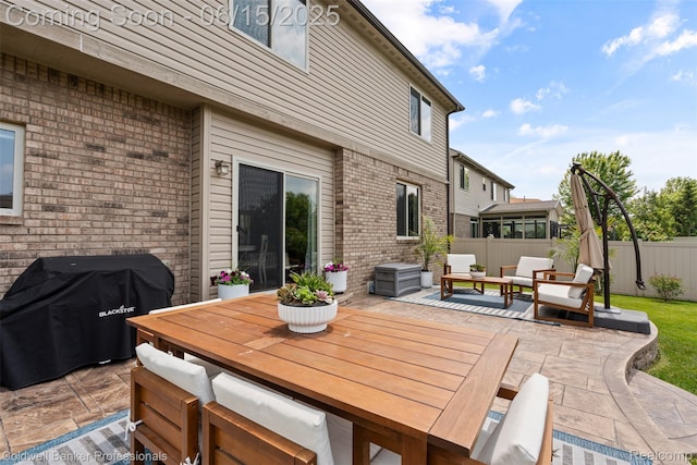 52851 Schafers Run Ct, Chesterfield, MI 48051 - view of patio / terrace with area for grilling, an outdoor living space, and outdoor dining space