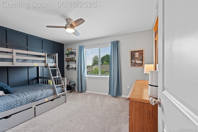 52851 Schafers Run Ct, Chesterfield, MI 48051 - bedroom with light carpet and ceiling fan