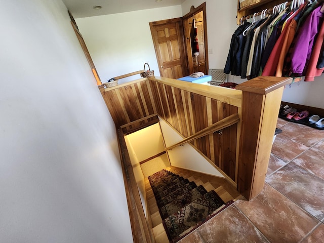 5005 S Brye Rd, Ludington, MI 49431 - stairway with stone finish floors