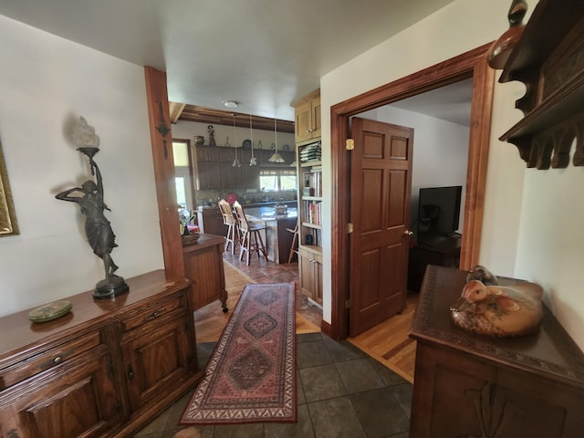 5005 S Brye Rd, Ludington, MI 49431 - entryway with dark tile patterned floors