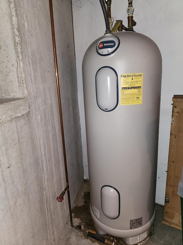 5005 S Brye Rd, Ludington, MI 49431 - utility room with water heater