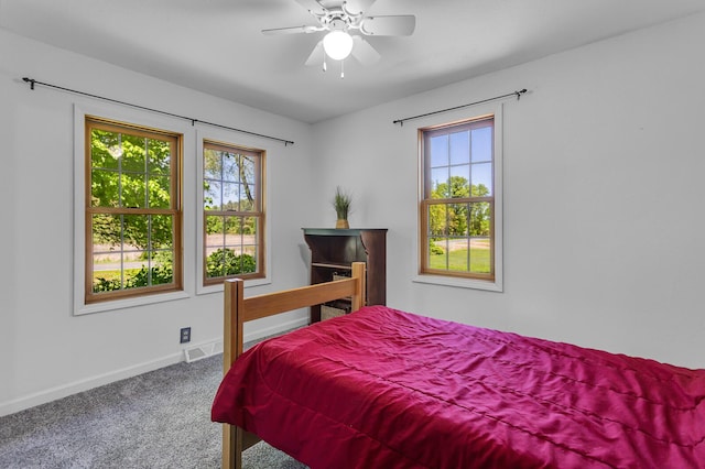 8595 Rives Junction Rd, Rives Junction, MI 49277 - bedroom featuring carpet floors, baseboards, and a ceiling fan