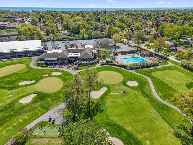 bird's eye view of a golf course