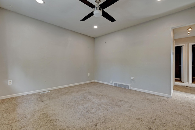 19526 Broadacres St, Clinton Township, MI 48035 - spare room with ceiling fan, carpet flooring, and recessed lighting