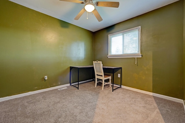 19526 Broadacres St, Clinton Township, MI 48035 - carpeted home office featuring baseboards and ceiling fan