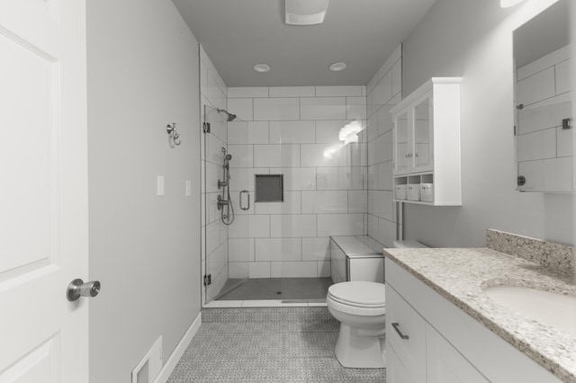 12550 Devoe St, Southgate, MI 48195 - bathroom with a stall shower, toilet, and vanity