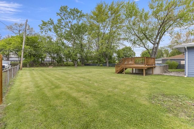12550 Devoe St, Southgate, MI 48195 - view of yard with a deck and stairs