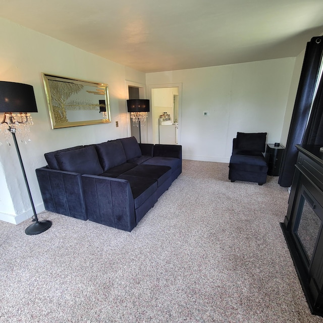 1614 Mooreville Rd, Milan, MI 48160 - living area featuring carpet floors and baseboards