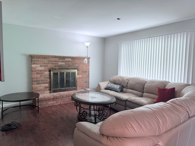 1666 Kile Rd, Metamora, MI 48455 - living room featuring wood finished floors and a fireplace