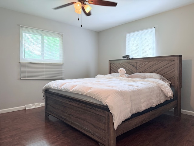 1666 Kile Rd, Metamora, MI 48455 - bedroom featuring baseboards, wood finished floors, and ceiling fan