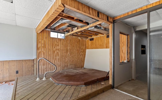 1666 Kile Rd, Metamora, MI 48455 - basement featuring wood walls