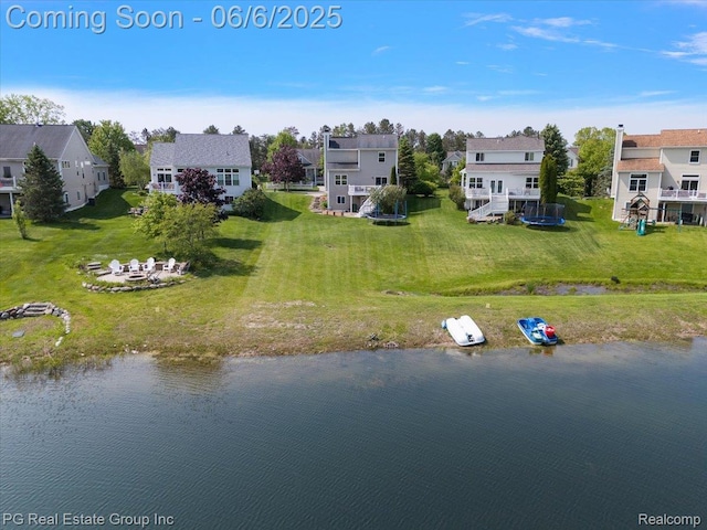 1226 Fountain View Ln, Oxford, MI 48371 - aerial perspective of suburban area with a nearby body of water