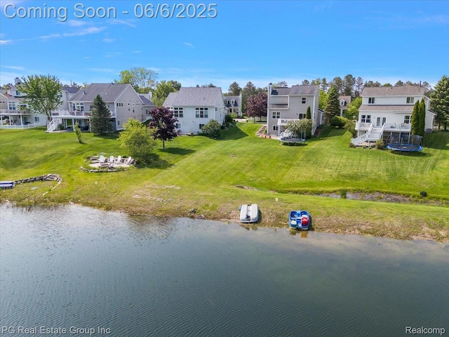 1226 Fountain View Ln, Oxford, MI 48371 - aerial perspective of suburban area with a large body of water