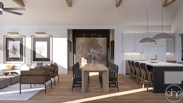 11400 Hillman, Davisburg, MI 48350 - dining room featuring ceiling fan and wood finished floors