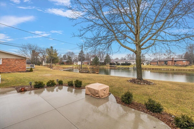 53383 Starlite Dr, Michigan, MI 48316 - view of patio featuring a water view