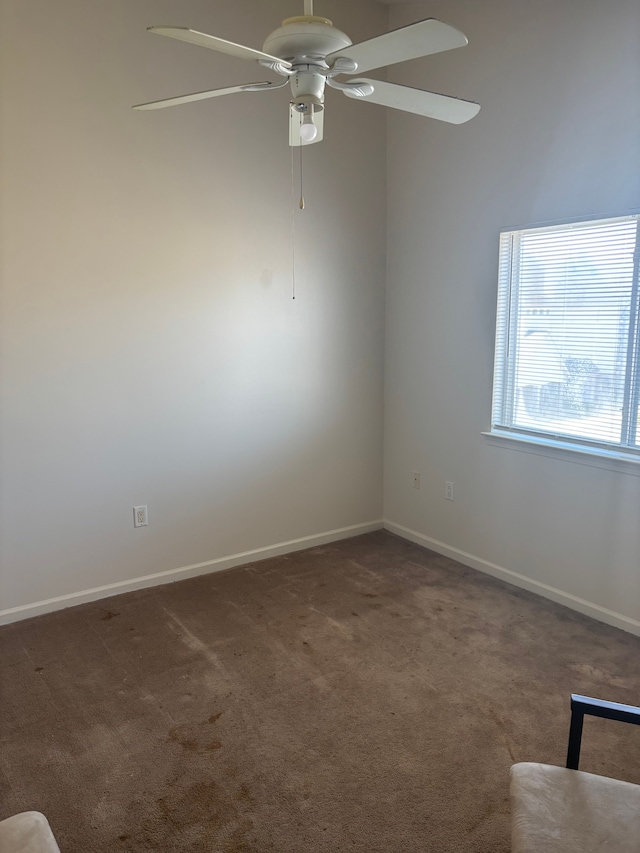 836 Brandon Ave, Pontiac, MI 48340 - carpeted empty room with ceiling fan and baseboards