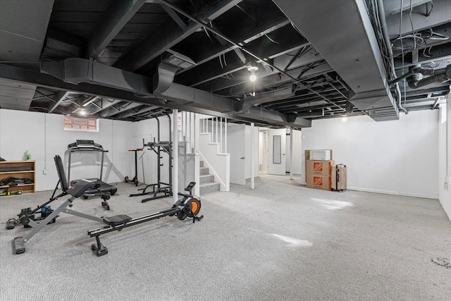 21111 Fleetwood Dr, Harper Woods, MI 48225 - exercise area with carpet