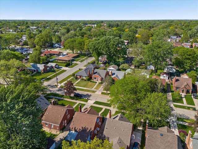 21111 Fleetwood Dr, Harper Woods, MI 48225 - aerial overview of property's location featuring nearby suburban area